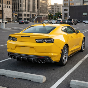 High-gloss NexaNovo carbon fiber print rear diffuser for Chevy Camaro 2016-2024