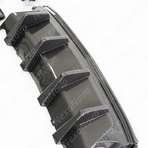 First step of NexaNovo carbon fiber print rear diffuser installation for Camaro