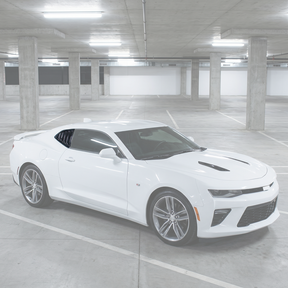 High-gloss NexaNovo carbon fiber print side quarter window louvers for Chevrolet Camaro 2016-2024