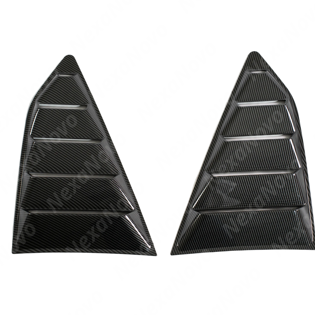 Durable high-impact ABS plastic construction with carbon fiber finish on NexaNovo Camaro side louvers