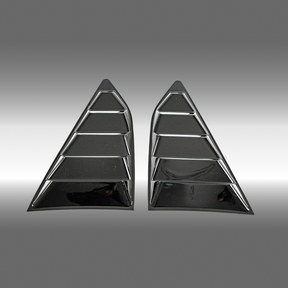 NexaNovo side quarter window louver sun shade cover installed on a 2016 Chevrolet Camaro