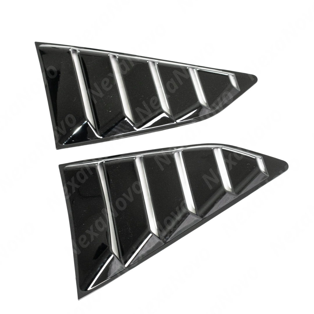 Detailed view of the premium mirror-like gloss finish on the NexaNovo side window shade