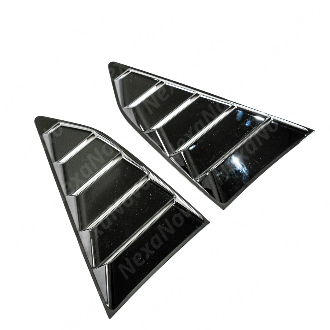 Underside of NexaNovo side louvers showing pre-applied 3M automotive adhesive tape