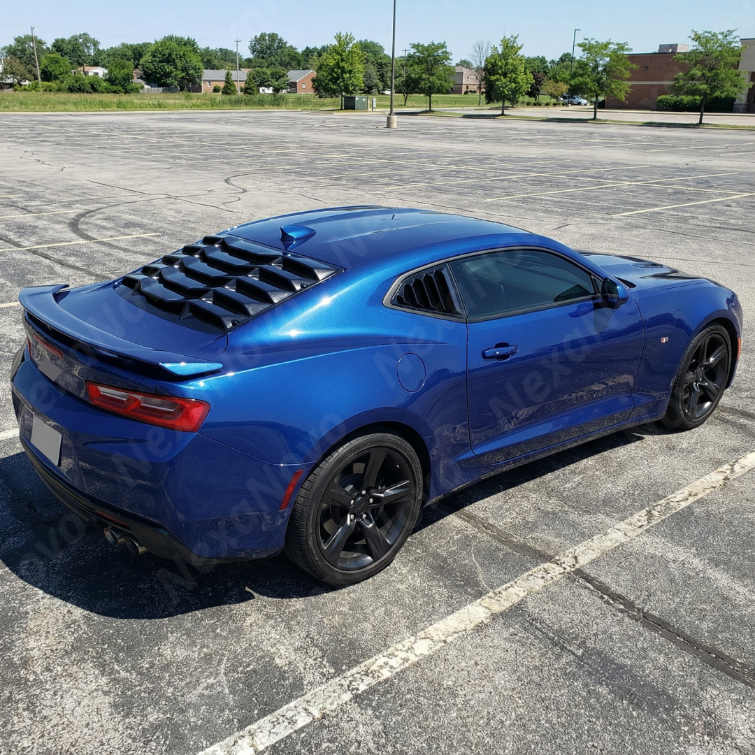 Uninstalled pair of NexaNovo side quarter window louvers (left and right)