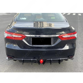 023 Toyota Camry XLE Gloss Black Rear Bumper Diffuser with LED Light by NexaNovo