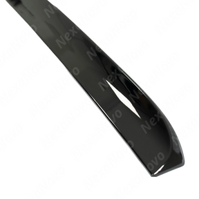 NexaNovo gloss black roof spoiler providing high contrast on a white Challenger