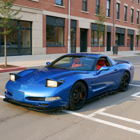 Durable NexaNovo ABS plastic material of the glossy black ZR1 style C5 side skirt