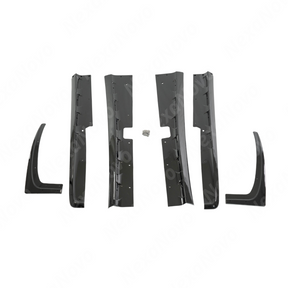 NexaNovo ZR1 style side skirt rocker panel integrated on a black Corvette C5