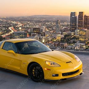 Securing the carbon fiber print front splitter to a 2009 Corvette C6