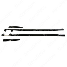 Detailed view of the integrated NexaNovo mud flaps on the ZR1 style side skirt for C6