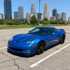 High-gloss black NexaNovo ZR1 style rocker panels and mud flap set for Corvette C6 2005-2013