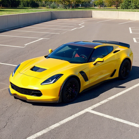 High-gloss NexaNovo Z06 style carbon fiber print side skirts for Corvette C7 2014-2019