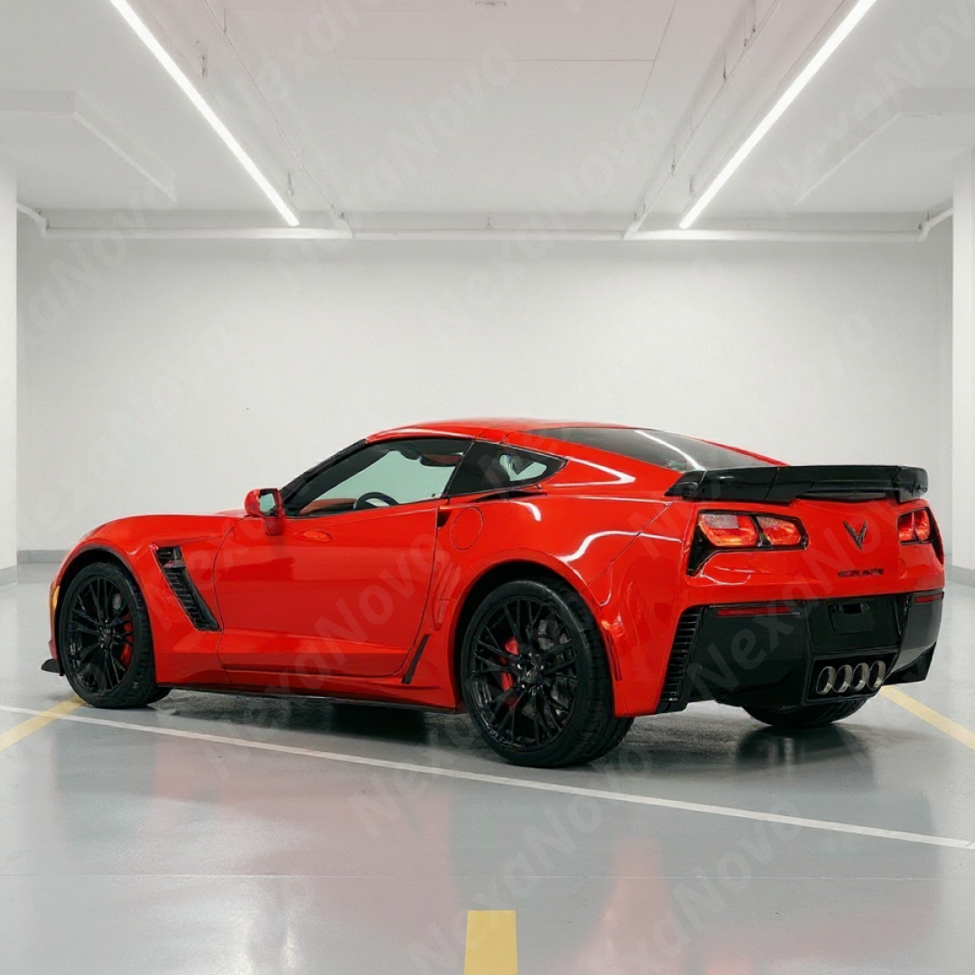 Durable NexaNovo high-impact ABS plastic construction of the Z06 style gloss black C7 splitters