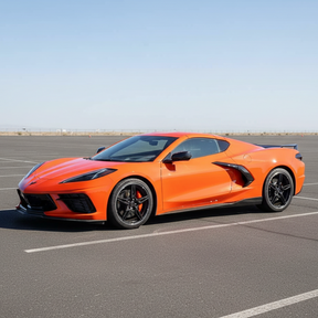 High-gloss NexaNovo carbon fiber print 5VM style rocker panels for Corvette C8 2020-2026