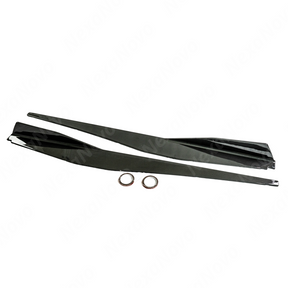 Uninstalled pair of NexaNovo 5VM style carbon fiber print side body skirts
