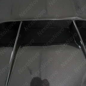 Complete front-end enhancement with NexaNovo real carbon fiber hood on Corvette C8