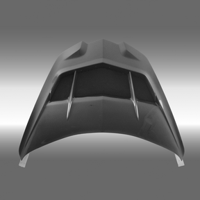 NexaNovo real carbon fiber ZR1 style front hood cover on a 2020 Chevrolet Corvette C8