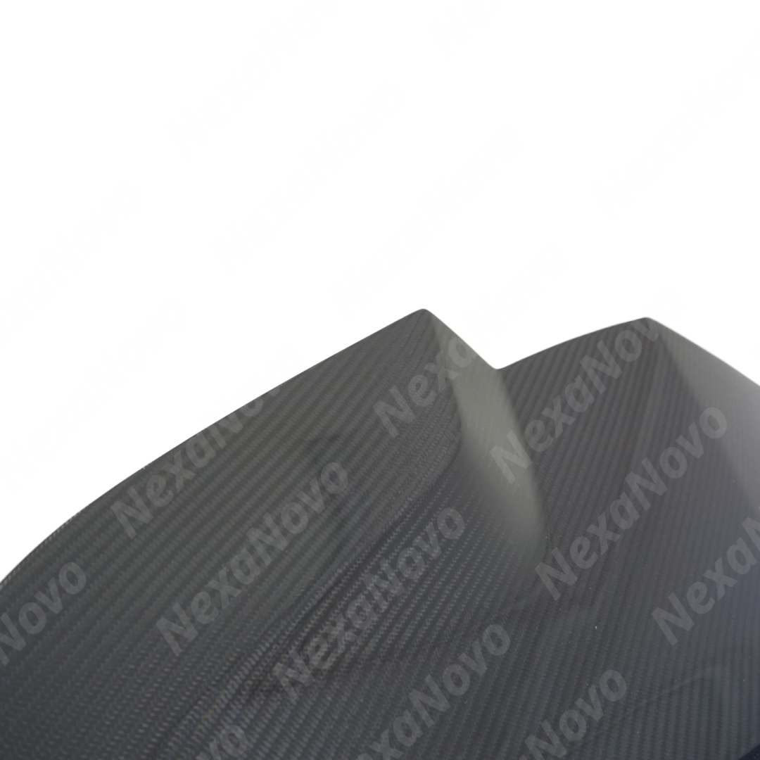 Chevrolet Corvette C8 in motion with NexaNovo real carbon fiber hood cover
