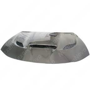 Full front view of a 2016 Dodge Charger with new NexaNovo hood cover
