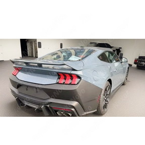 Premium Matte Black Rear Bumper Diffuser with Front Bumper Lip Cover for Mustang 2024-2025. NexaNovo.
