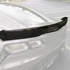 Aftermarket carbon fiber print spoiler for any C7 Corvette color
