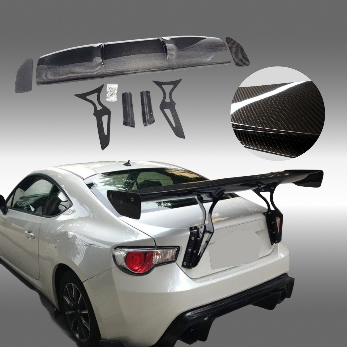 2012 Toyota GT86 Real Carbon Fiber Rear Spoiler Wing NexaNovo