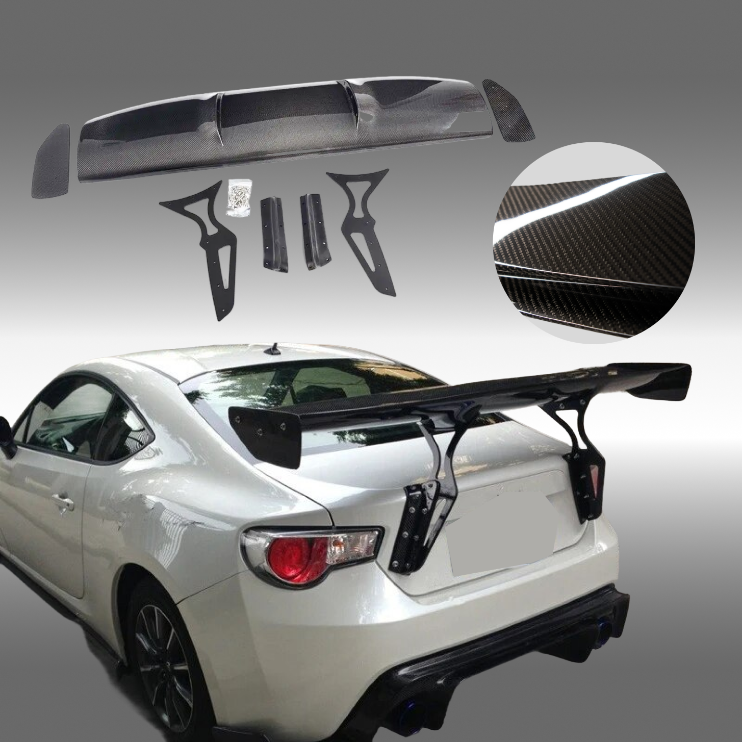 2012 Toyota GT86 Real Carbon Fiber Rear Spoiler Wing NexaNovo