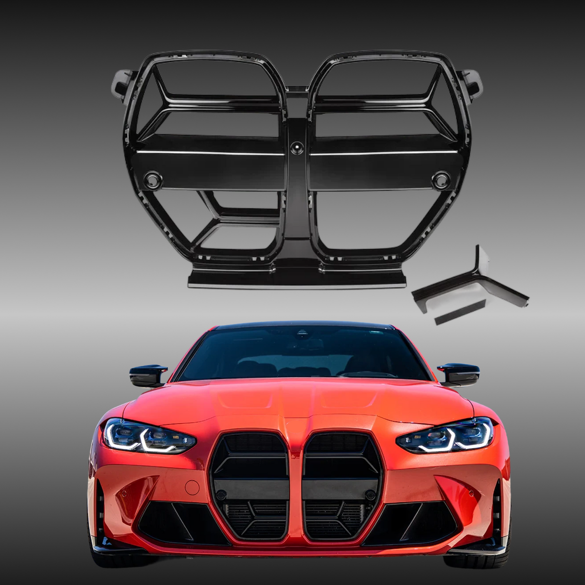 NexaNovo Gloss Black CSL Style Front Grille for BMW G8X M3/M4 (2021+)