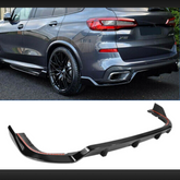 Black Rear Diffuser for BMW X5 G05 M-pack (2019-2023) NexaNovo