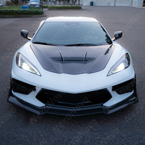 Real Carbon Fiber ZR1 Style Front Hood Cover For Chevrolet Corvette C8 2020-2026 NexaNovo