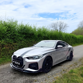 BMW G22 4 Series Coupe with a striking NaxaNovo VTEN front lip.

