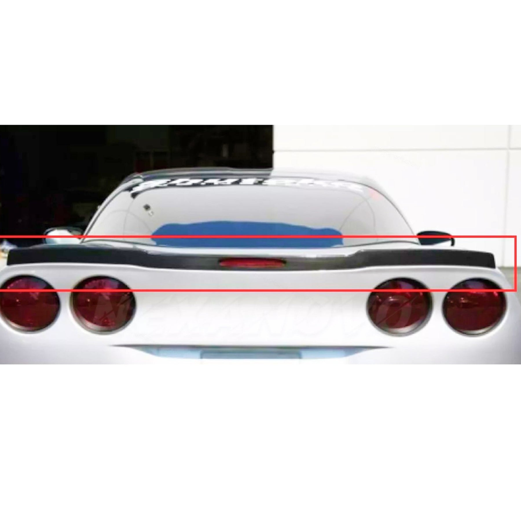 SDeelCase Satin Black Decklid Wing Gurney Flap / Wickerbill For 2005-2013 Corvette C6