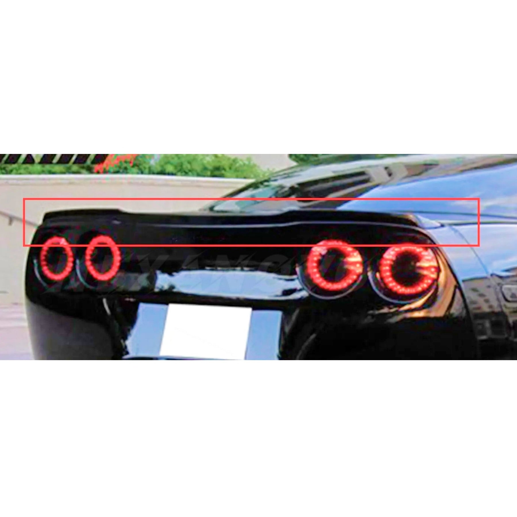 NexaNovo Rear Spoiler Wing with Removable Gurney Flap for 2012 Chevrolet Corvette C6