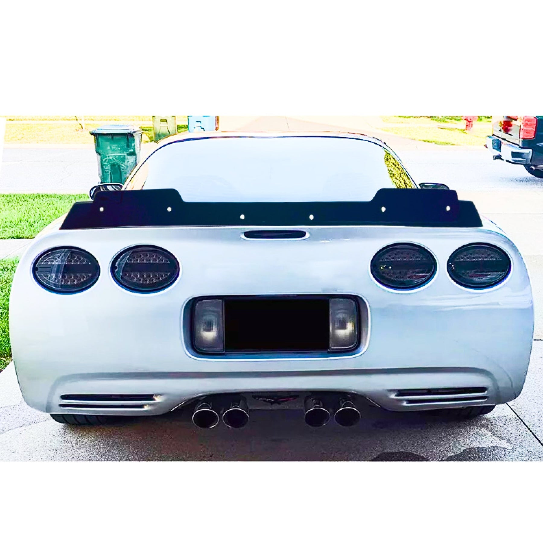 NexaNovo ZR1 Style Extended Rear Spoiler Wing with Removable Gurney Flap for 1999 Chevrolet Corvette C5