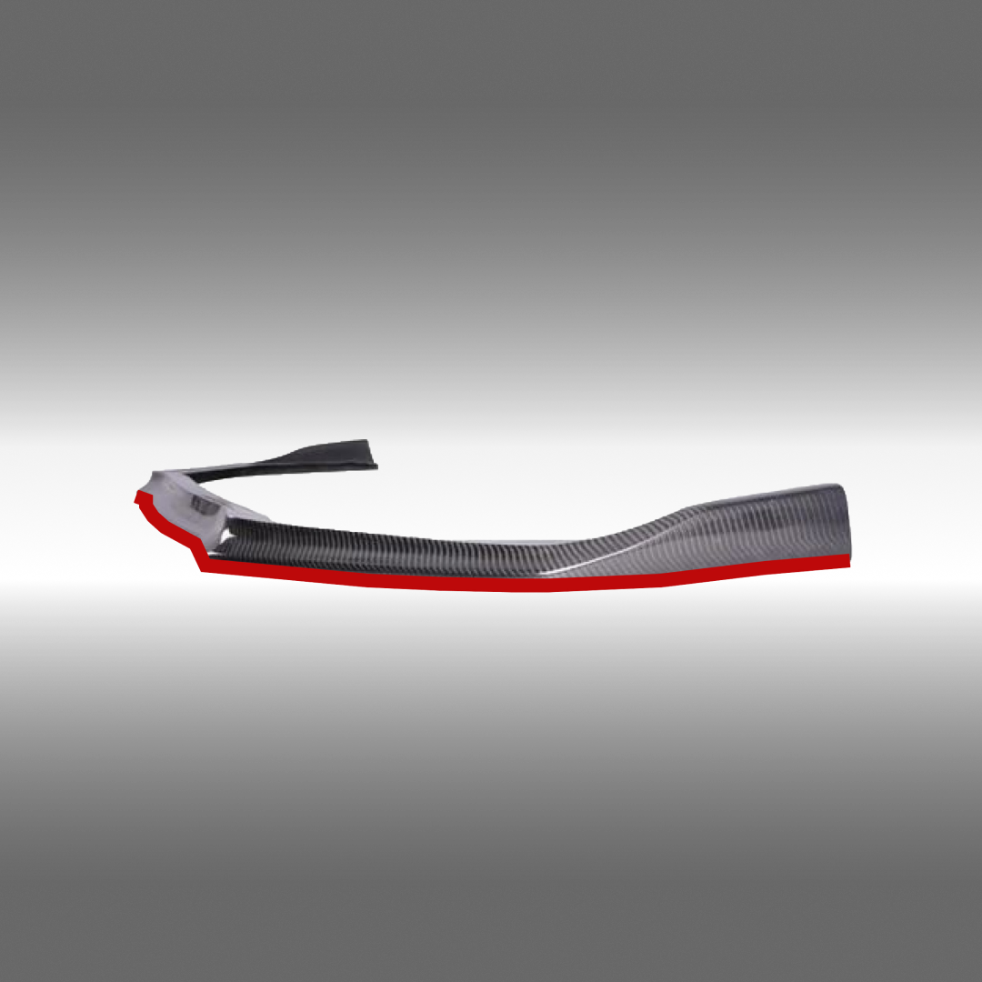 Carbon Style Red Trim Front Splitter Spoiler Lip Fits 2015-2021 Subaru WRX STI Media 1 of 6