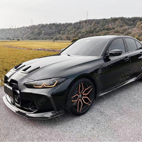 Aerodynamic Real Carbon Fiber Side Skirts for BMW G83 M4 Convertible 2022 by NexaNovo.
