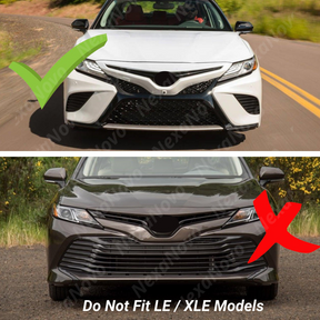Aerodynamic Rear Diffuser Splitters with LED Light for 2019 Toyota Camry TRD Style by NexaNovo
