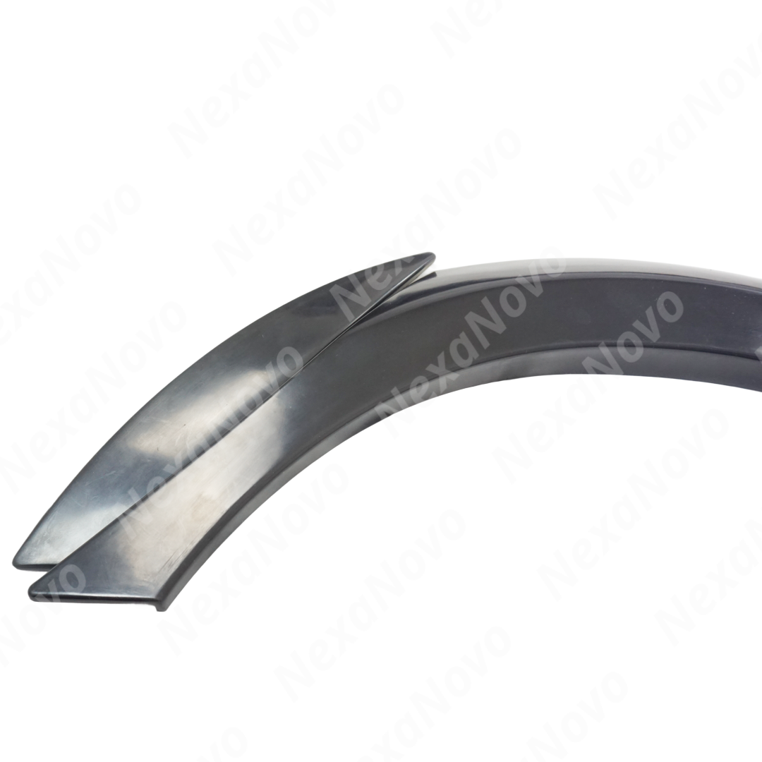 NexaNovo front fender flares on a white Civic Hatchback