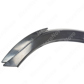 NexaNovo front fender flares on a white Civic Hatchback