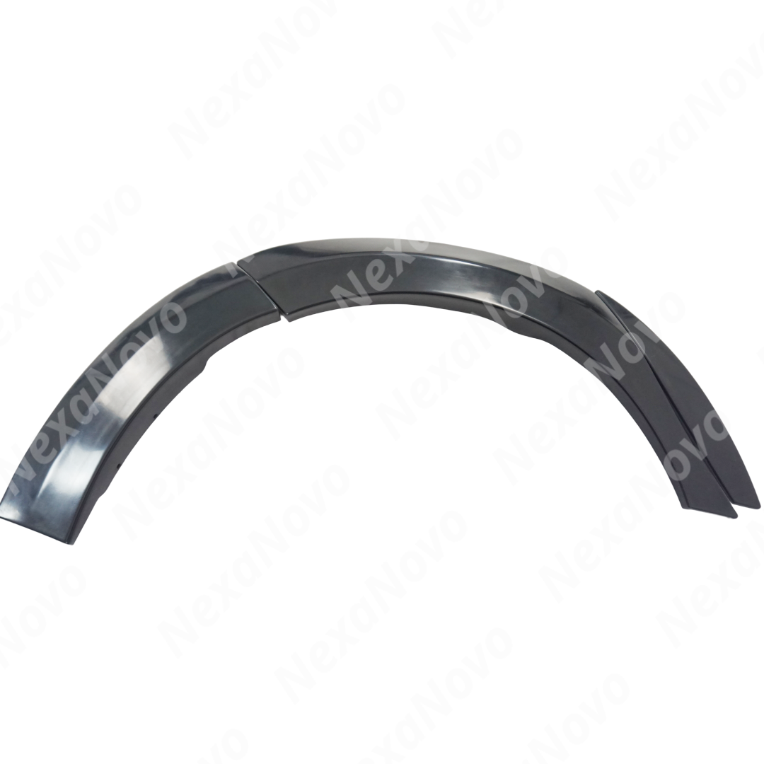 Rear view of uninstalled NexaNovo fender flares showing mounting points