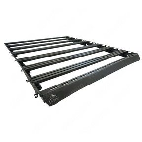 Integrated low-profile wind deflector fairing on the front of the NexaNovo roof rack system
