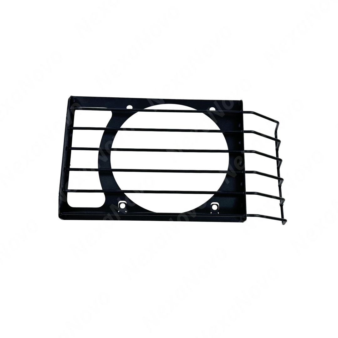 Detailed shot of the custom brackets securing the NexaNovo light cover directly to the factory fascia