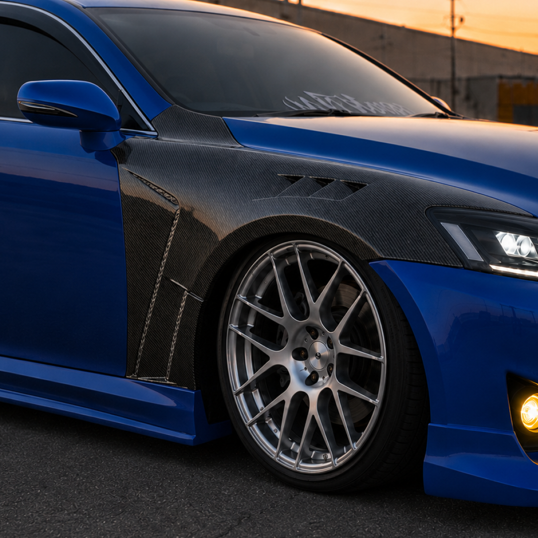 2014-2020 Lexus IS200t / IS250 / IS300 / IS350 - RCF-Style Vented Carbon Fiber Fenders