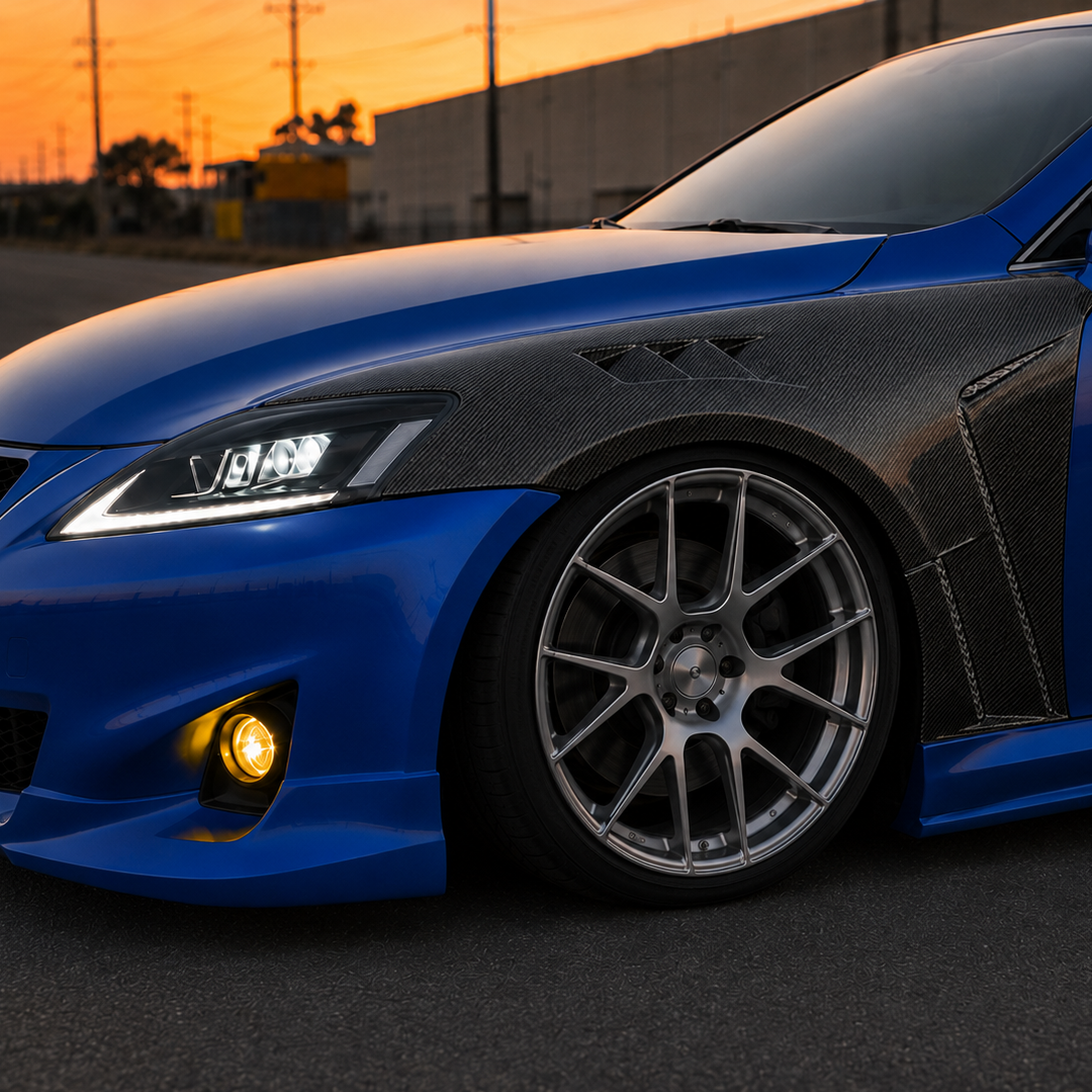 2014-2020 Lexus IS200t / IS250 / IS300 / IS350 - RCF-Style Vented Carbon Fiber Fenders