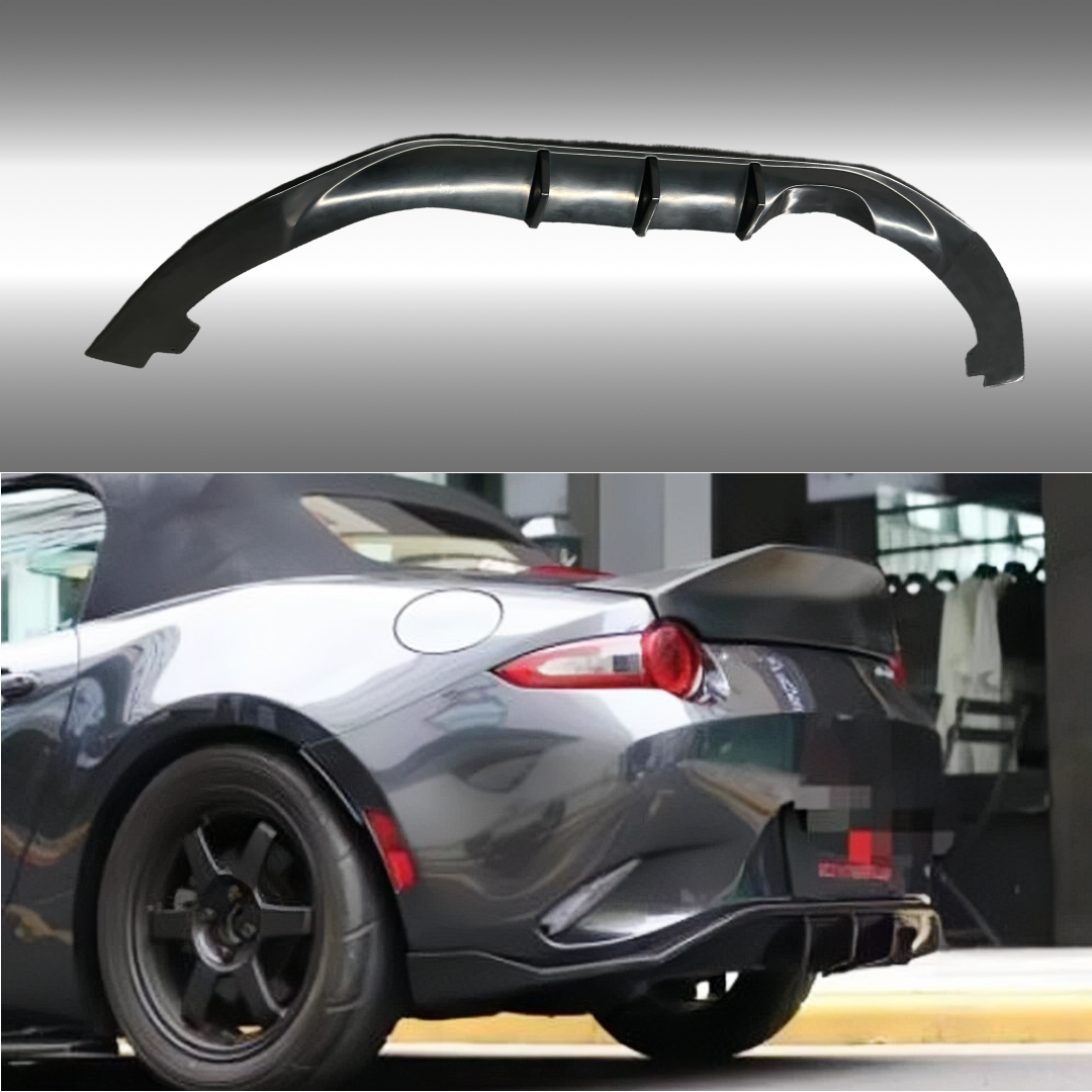 NexaNovo Black PU Rear Diffuser Fits Mazda 2016-2024 MX-5