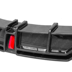 NexaNovo Carbon Fiber Print Rear Diffuser w/LED Light for Tesla Model 3（2017-2023）