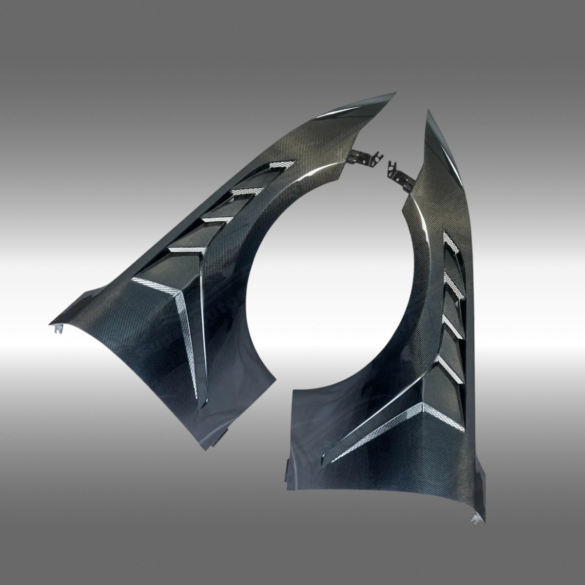 NexaNovo real carbon fiber GTD style wide body fenders installed on a 2018 Ford Mustang GT