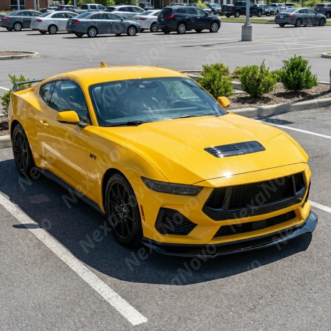 Close-up of the center section of the NexaNovo A type front lip splitter