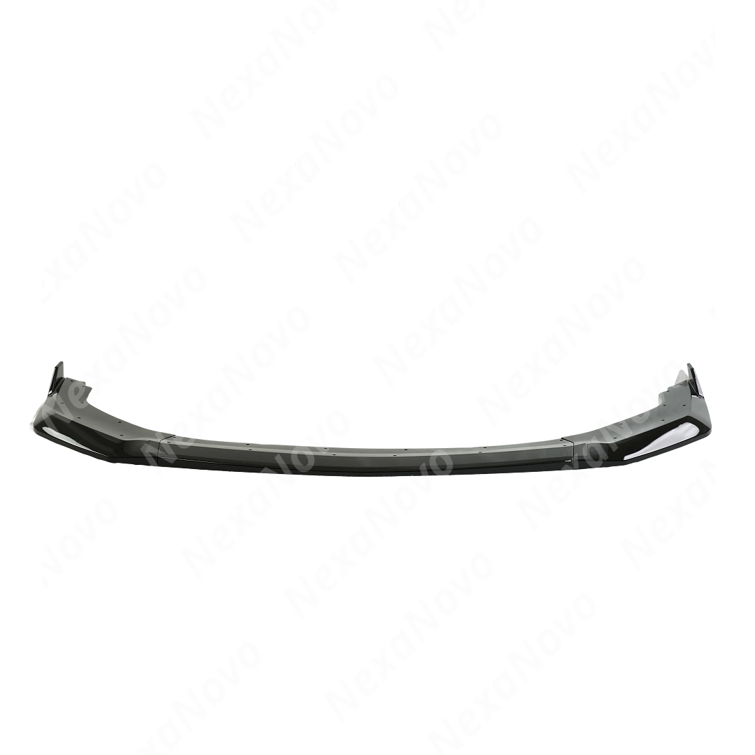 Uninstalled NexaNovo A type front lip splitter kit (3 pieces) laid out