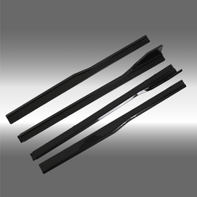 NexaNovo carbon fiber print side skirts (4 piece) installed on a 2024 Ford Mustang